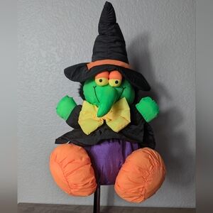 Vintage TB Trading Snaggle tooth Witch Nylon Puff Plush Parachute Stuffed